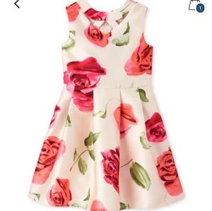 Girls Rose Pleated Dress
